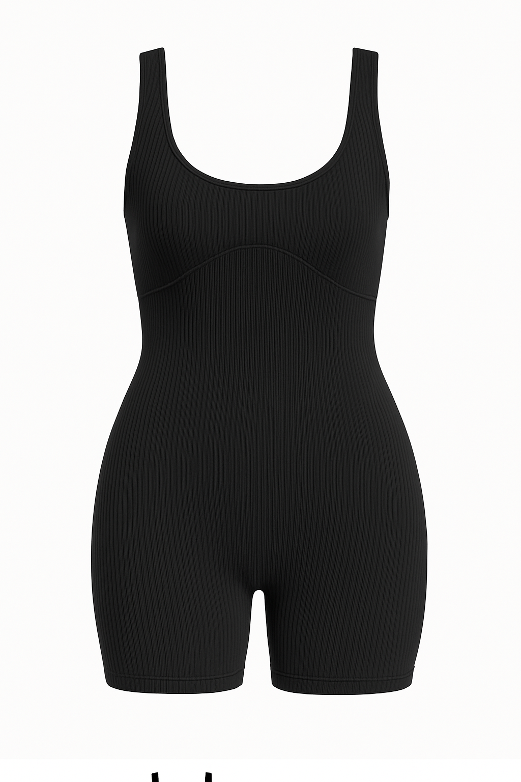 Ribbed Sculpt Biker Bodysuit
